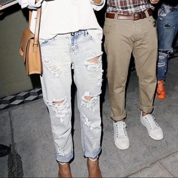 One Teaspoon Hamptons Awesome Baggies Jeans Relaxed Leg Mid Rise Rolled Cuff 26 - Picture 1 of 16